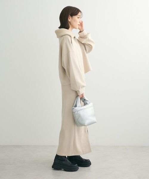 ELENCARE DUE（エレンカーレデュエ）の「・ELENCARE DUE スエードポンチZIPスカート（スカート・レディース・グレイッシュベージュ/アイボリー/ピンク/チャコールグレー・FREE）」の8枚目の写真