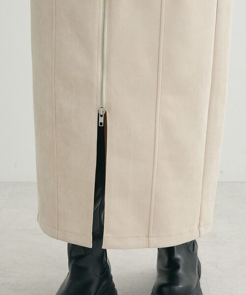 ELENCARE DUE（エレンカーレデュエ）の「・ELENCARE DUE スエードポンチZIPスカート（スカート・レディース・グレイッシュベージュ/アイボリー/ピンク/チャコールグレー・FREE）」の12枚目の写真