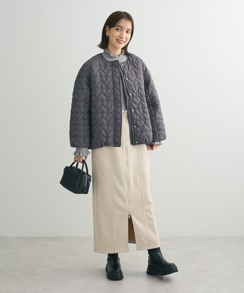 ELENCARE DUE（エレンカーレデュエ）の「・ELENCARE DUE スエードポンチZIPスカート（スカート・レディース・グレイッシュベージュ/アイボリー/ピンク/チャコールグレー・FREE）」の13枚目の写真