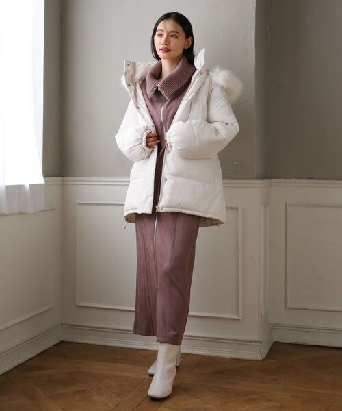 ELENCARE DUE（エレンカーレデュエ）の「・ELENCARE DUE スエードポンチZIPスカート（スカート・レディース・グレイッシュベージュ/アイボリー/ピンク/チャコールグレー・FREE）」の18枚目の写真