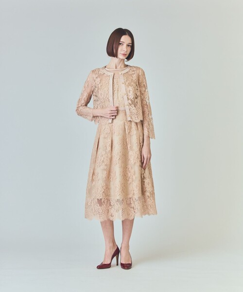 専用　RINASCIMENTO 総レース 白 ジャケット 春夏秋 S RINASCIMENTO/リナシメント ファサファサラメ ノースリ