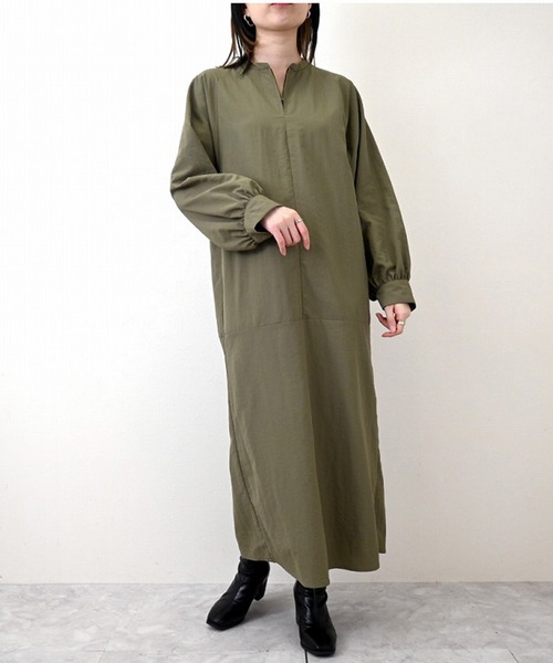 STYLEBLOCK（スタイルブロック）の「ドライタフタハーフジップワンピース（ワンピース・レディース・ホワイト系その他/カーキ/ブラック・M）」の3枚目の写真