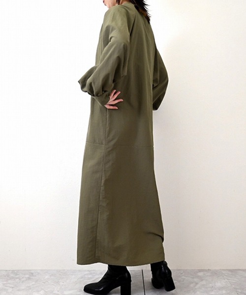 STYLEBLOCK（スタイルブロック）の「ドライタフタハーフジップワンピース（ワンピース・レディース・ホワイト系その他/カーキ/ブラック・M）」の8枚目の写真