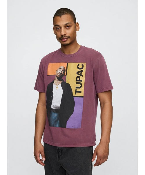 □2PAC トゥパック グラフィックTシャツ（Tシャツ/カットソー