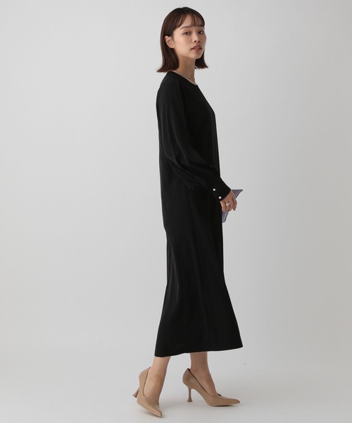 saloon（サルーン）の「SALOON(サルーン)/袖スリットワンピース  《セレモニー/オケージョン/結婚式》（ワンピース・レディース・ブラック/ライトベージュ・FREE）」の10枚目の写真