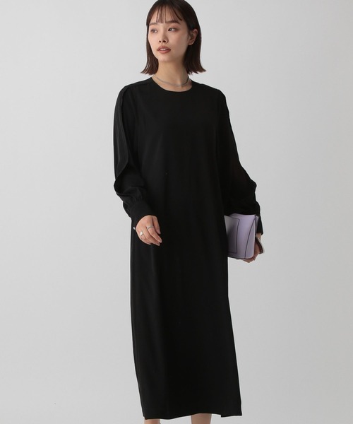 saloon（サルーン）の「SALOON(サルーン)/袖スリットワンピース  《セレモニー/オケージョン/結婚式》（ワンピース・レディース・ブラック/ライトベージュ・FREE）」の12枚目の写真