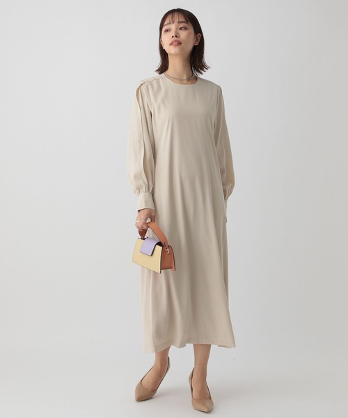 saloon（サルーン）の「SALOON(サルーン)/袖スリットワンピース  《セレモニー/オケージョン/結婚式》（ワンピース・レディース・ブラック/ライトベージュ・FREE）」の19枚目の写真