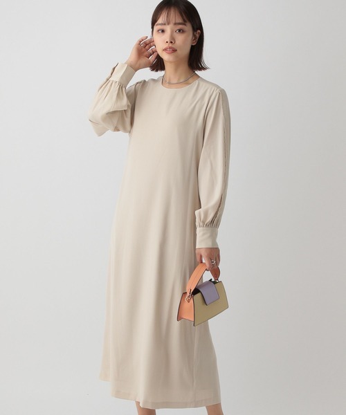 saloon（サルーン）の「SALOON(サルーン)/袖スリットワンピース  《セレモニー/オケージョン/結婚式》（ワンピース・レディース・ブラック/ライトベージュ・FREE）」の20枚目の写真