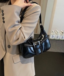 フェイクレザー ショルダーバッグ レディース