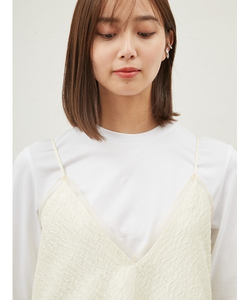 Mila Owen（ミラオーウェン）の「TシャツSETフレアキャミワンピース（ワンピース・レディース・ダークブラウン/ブラック/アイボリー・0/1）」の12枚目の写真