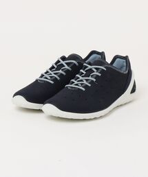 ECCO ネイビー レザー スニーカー ECCO ネイビー レザー スニーカー