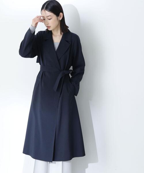 NATURAL BEAUTY BASIC(ナチュラルビューティーベーシック)の「◇【Oggi掲載】ライトスプリングコートシリーズ トレンチコート(トレンチコート・レディース・ブルー/ネイビー/ベージュ・MEDIUM/SMALL/P/S)」の2枚目の写真
