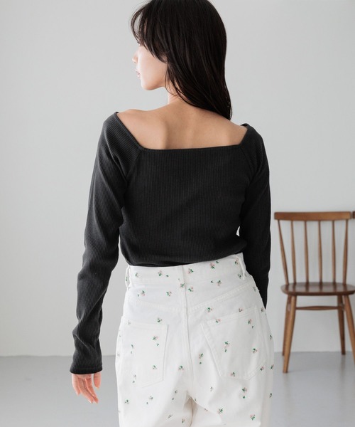 LOWRYS FARM（ローリーズファーム）の「リブタイトＬＳ 252821（Tシャツ/カットソー・レディース・その他/ブラック/グリーン/アイボリー・FREE）」の11枚目の写真