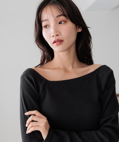 LOWRYS FARM（ローリーズファーム）の「リブタイトＬＳ 252821（Tシャツ/カットソー・レディース・その他/ブラック/グリーン/アイボリー・FREE）」の13枚目の写真