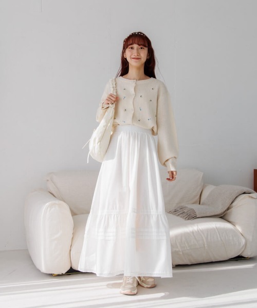 flower（フラワー）の「コットンタックスカート（スカート・レディース・ホワイト・FREE）」の13枚目の写真