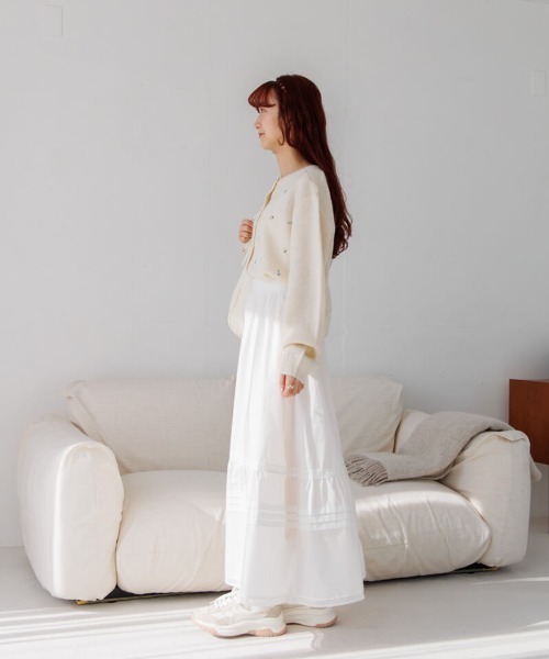 flower（フラワー）の「コットンタックスカート（スカート・レディース・ホワイト・FREE）」の14枚目の写真