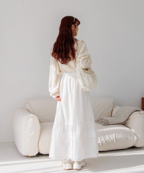 flower（フラワー）の「コットンタックスカート（スカート・レディース・ホワイト・FREE）」の15枚目の写真