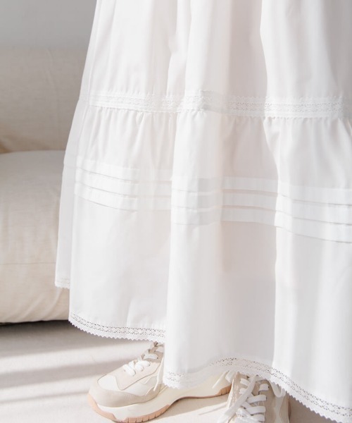 flower（フラワー）の「コットンタックスカート（スカート・レディース・ホワイト・FREE）」の18枚目の写真