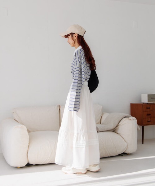 flower（フラワー）の「コットンタックスカート（スカート・レディース・ホワイト・FREE）」の21枚目の写真