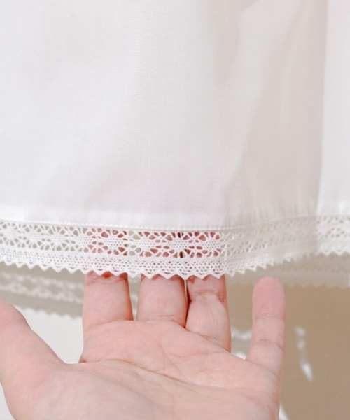 flower（フラワー）の「コットンタックスカート（スカート・レディース・ホワイト・FREE）」の7枚目の写真