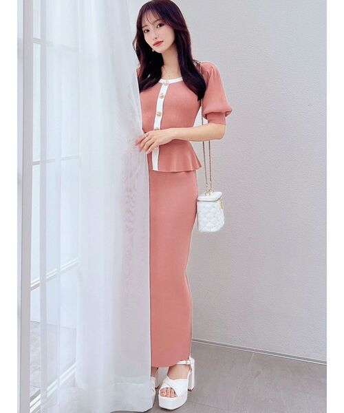 RESEXXY（リゼクシー）の「リブニットペンシルスカート【セットアップ着用可能】（スカート・レディース・オレンジ/ブルー/ブラック・FREE）」の5枚目の写真