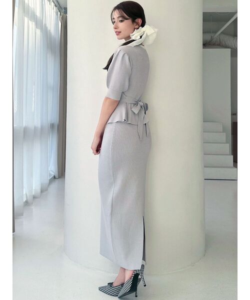 RESEXXY（リゼクシー）の「リブニットペンシルスカート【セットアップ着用可能】（スカート・レディース・オレンジ/ブルー/ブラック・FREE）」の14枚目の写真