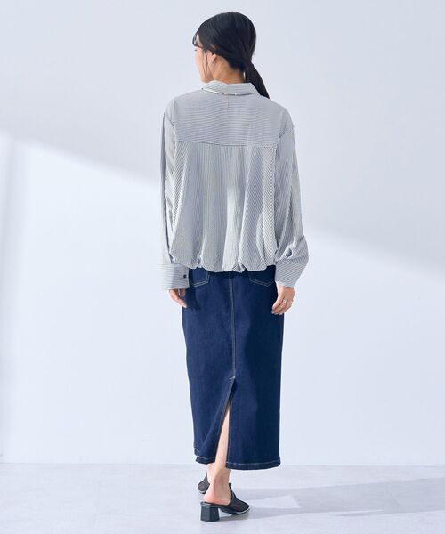YECCA VECCA(イェッカヴェッカ)の「ハイウエストデニムスカート(デニムスカート・レディース・インディゴブルー/ダークインディゴブルー・S/M)」の17枚目の写真