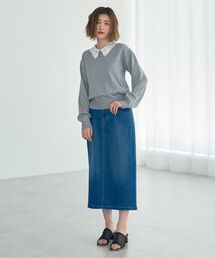 YECCA VECCA（イェッカヴェッカ）の「ハイウエストデニムスカート（デニムスカート）」