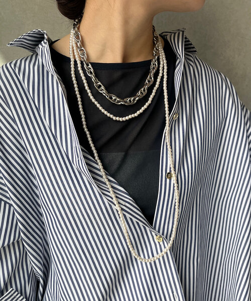 DouDou(ドゥドゥ)の「パールロングネックレス(ネックレス・レディース・オフホワイト・FREE)」の2枚目の写真