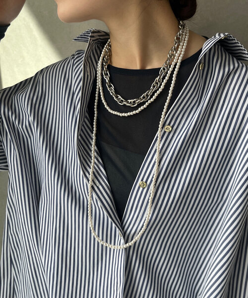 DouDou(ドゥドゥ)の「パールロングネックレス(ネックレス・レディース・オフホワイト・FREE)」の3枚目の写真