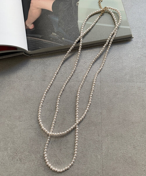 DouDou(ドゥドゥ)の「パールロングネックレス(ネックレス・レディース・オフホワイト・FREE)」の4枚目の写真