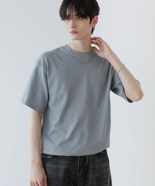 ASTRONOMY（アストロノミー）の「Buyer's Select/【接触冷感・吸水速乾・UVカット】ドローストリング半袖Ｔシャツ（Tシャツ/カットソー・メンズ・スミクロ/サックスブルー系/グレイッシュベージュ/オフホワイト/グレー・M/L/LL）」の5枚目の写真