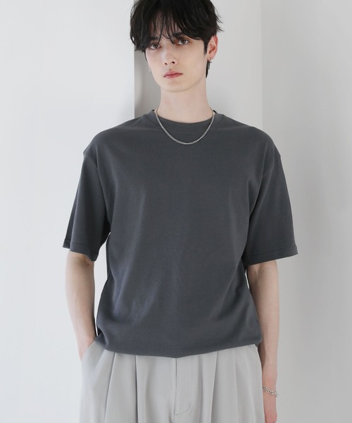 ASTRONOMY（アストロノミー）の「Buyer's Select/【接触冷感・吸水速乾・UVカット】ドローストリング半袖Ｔシャツ（Tシャツ/カットソー・メンズ・スミクロ/サックスブルー系/グレイッシュベージュ/オフホワイト/グレー・M/L/LL）」の3枚目の写真