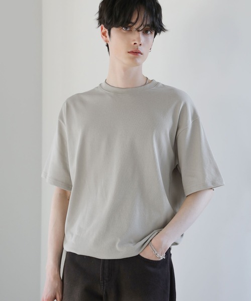 ASTRONOMY（アストロノミー）の「Buyer's Select/【接触冷感・吸水速乾・UVカット】ドローストリング半袖Ｔシャツ（Tシャツ/カットソー・メンズ・スミクロ/サックスブルー系/グレイッシュベージュ/オフホワイト/グレー・M/L/LL）」の4枚目の写真