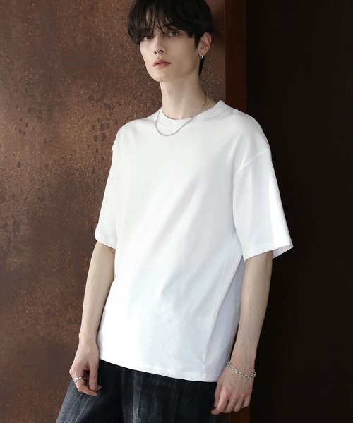 ASTRONOMY（アストロノミー）の「Buyer's Select/【接触冷感・吸水速乾・UVカット】ドローストリング半袖Ｔシャツ（Tシャツ/カットソー・メンズ・スミクロ/サックスブルー系/グレイッシュベージュ/オフホワイト/グレー・M/L/LL）」の6枚目の写真