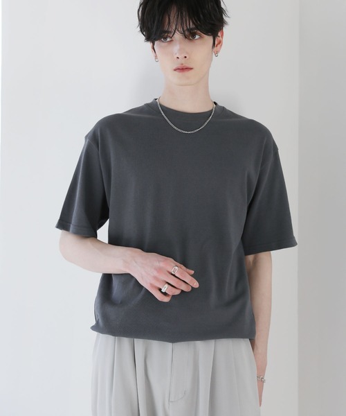 ASTRONOMY（アストロノミー）の「Buyer's Select/【接触冷感・吸水速乾・UVカット】ドローストリング半袖Ｔシャツ（Tシャツ/カットソー・メンズ・スミクロ/サックスブルー系/グレイッシュベージュ/オフホワイト/グレー・M/L/LL）」の12枚目の写真