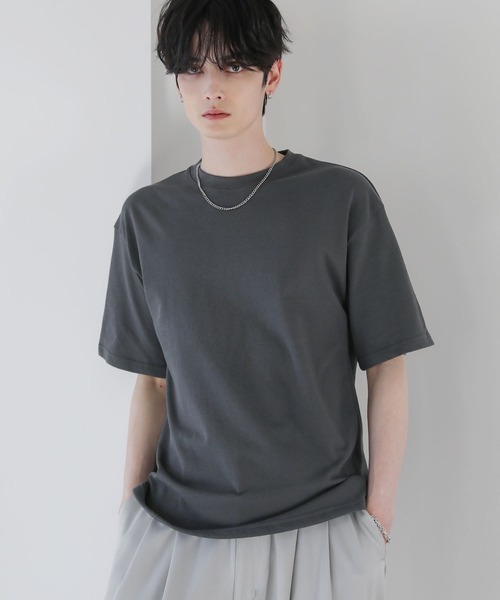 ASTRONOMY（アストロノミー）の「Buyer's Select/【接触冷感・吸水速乾・UVカット】ドローストリング半袖Ｔシャツ（Tシャツ/カットソー・メンズ・スミクロ/サックスブルー系/グレイッシュベージュ/オフホワイト/グレー・M/L/LL）」の13枚目の写真