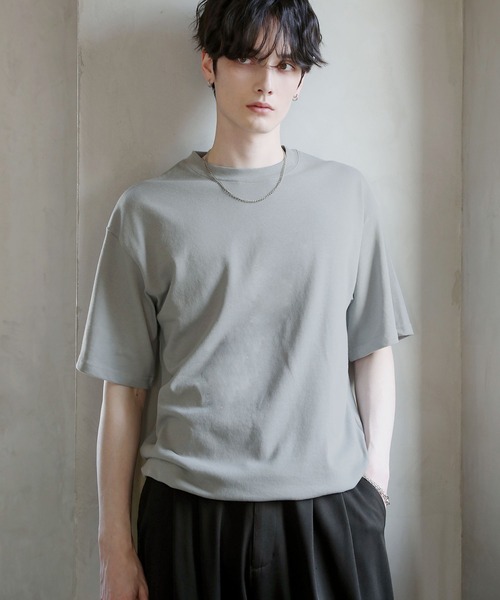 ASTRONOMY（アストロノミー）の「Buyer's Select/【接触冷感・吸水速乾・UVカット】ドローストリング半袖Ｔシャツ（Tシャツ/カットソー・メンズ・スミクロ/サックスブルー系/グレイッシュベージュ/オフホワイト/グレー・M/L/LL）」の16枚目の写真