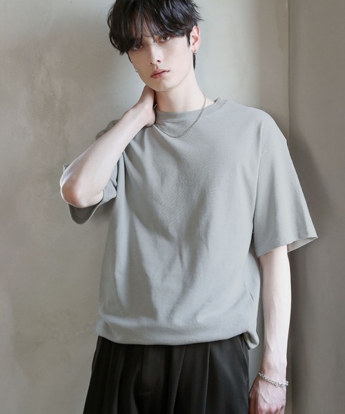 ASTRONOMY（アストロノミー）の「Buyer's Select/【接触冷感・吸水速乾・UVカット】ドローストリング半袖Ｔシャツ（Tシャツ/カットソー・メンズ・スミクロ/サックスブルー系/グレイッシュベージュ/オフホワイト/グレー・M/L/LL）」の17枚目の写真