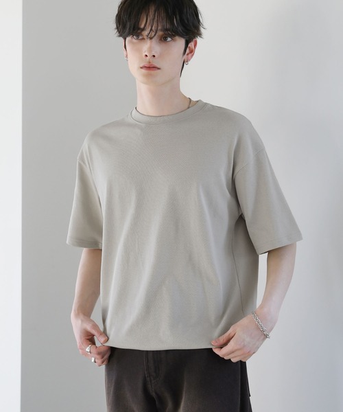 ASTRONOMY（アストロノミー）の「Buyer's Select/【接触冷感・吸水速乾・UVカット】ドローストリング半袖Ｔシャツ（Tシャツ/カットソー・メンズ・スミクロ/サックスブルー系/グレイッシュベージュ/オフホワイト/グレー・M/L/LL）」の20枚目の写真