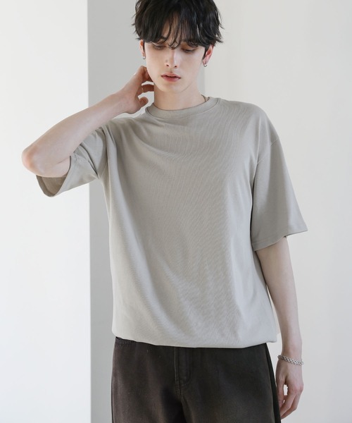 ASTRONOMY（アストロノミー）の「Buyer's Select/【接触冷感・吸水速乾・UVカット】ドローストリング半袖Ｔシャツ（Tシャツ/カットソー・メンズ・スミクロ/サックスブルー系/グレイッシュベージュ/オフホワイト/グレー・M/L/LL）」の22枚目の写真