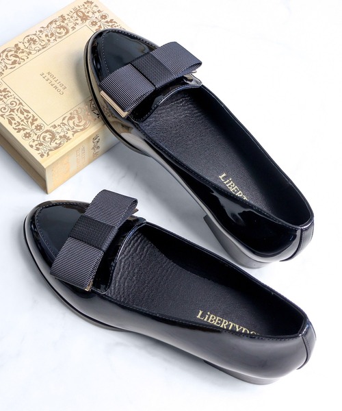 LibertyDoll（リバティードール）の「グログランリボンローファー（ローファー・レディース・アイボリー/ブラック系1/ブラック系2・LL/3L/SS/S/M/L）」の3枚目の写真