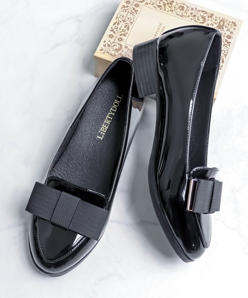 LibertyDoll（リバティードール）の「グログランリボンローファー（ローファー・レディース・アイボリー/ブラック系1/ブラック系2・LL/3L/SS/S/M/L）」の7枚目の写真