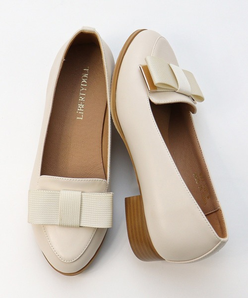 LibertyDoll（リバティードール）の「グログランリボンローファー（ローファー・レディース・アイボリー/ブラック系1/ブラック系2・LL/3L/SS/S/M/L）」の8枚目の写真