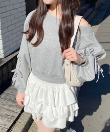 INGNI | 袖リボンオフショルショートスウェットトップス(スウェット)