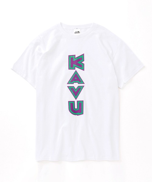 KAVU(カブー)の「KAVU/カブー Vertical Tee/バーティカルティー(Tシャツ/カットソー・メンズ・パープル/イエロー/グリーン・LARGE/X-LARGE/MEDIUM)」の1枚目の写真