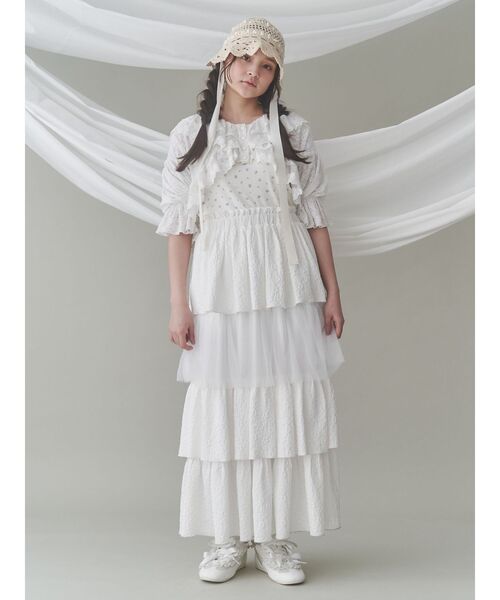 merry jenny（メリージェニー）の「スカラップfrillボレロ（カーディガン/ボレロ・レディース・アイボリー/ブラック/オフホワイト・FREE）」の8枚目の写真