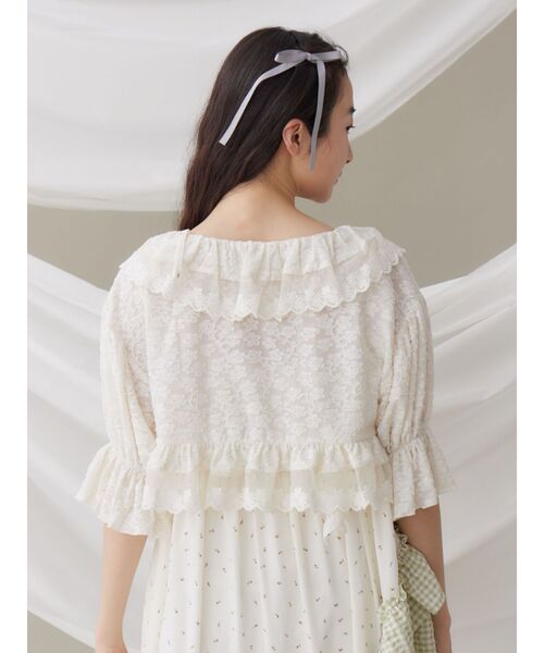 merry jenny（メリージェニー）の「スカラップfrillボレロ（カーディガン/ボレロ・レディース・アイボリー/ブラック/オフホワイト・FREE）」の22枚目の写真