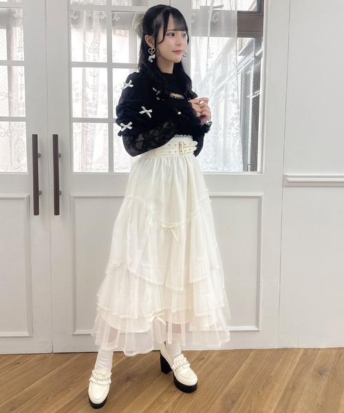 ROJITA(ロジータ)の「デコルテ開きリボンテレコトップス(Tシャツ/カットソー・レディース・ホワイト/ブラック/ベージュ・FREE)」の17枚目の写真