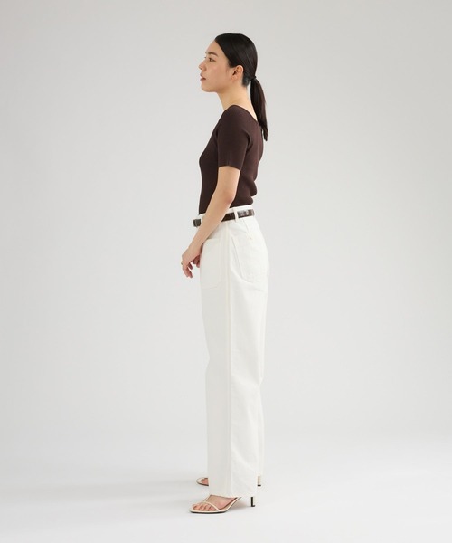 Chaos（カオス）の「Chaos(カオス)/◇NICENICE MOMENT◇オープンショルダーハーフスリーブニットトップス（Tシャツ/カットソー・レディース・チャコールグレー/ブラック/ボルドー/ブラウン・S/A-C/S）」の8枚目の写真